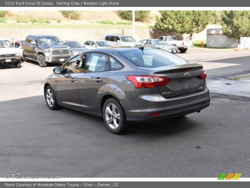 Sterling Gray / Medium Light Stone 2013 Ford Focus SE Sedan