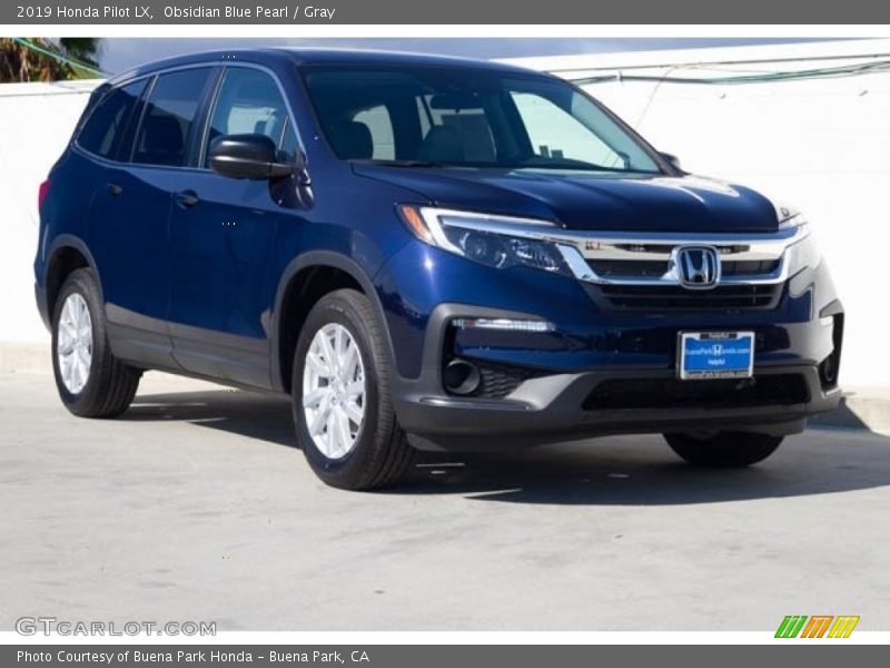 Obsidian Blue Pearl / Gray 2019 Honda Pilot LX