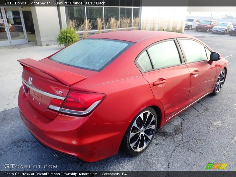 Sunburst Orange Pearl / Black 2013 Honda Civic Si Sedan