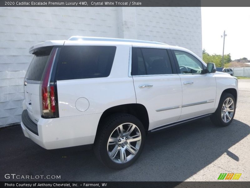 Crystal White Tricoat / Shale 2020 Cadillac Escalade Premium Luxury 4WD