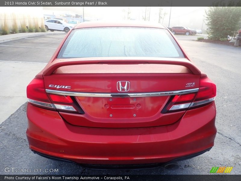 Sunburst Orange Pearl / Black 2013 Honda Civic Si Sedan