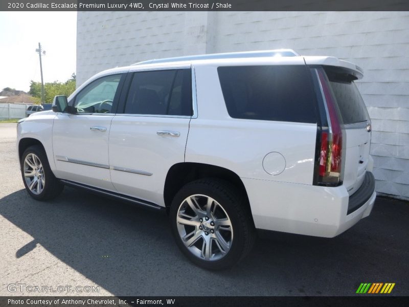 Crystal White Tricoat / Shale 2020 Cadillac Escalade Premium Luxury 4WD