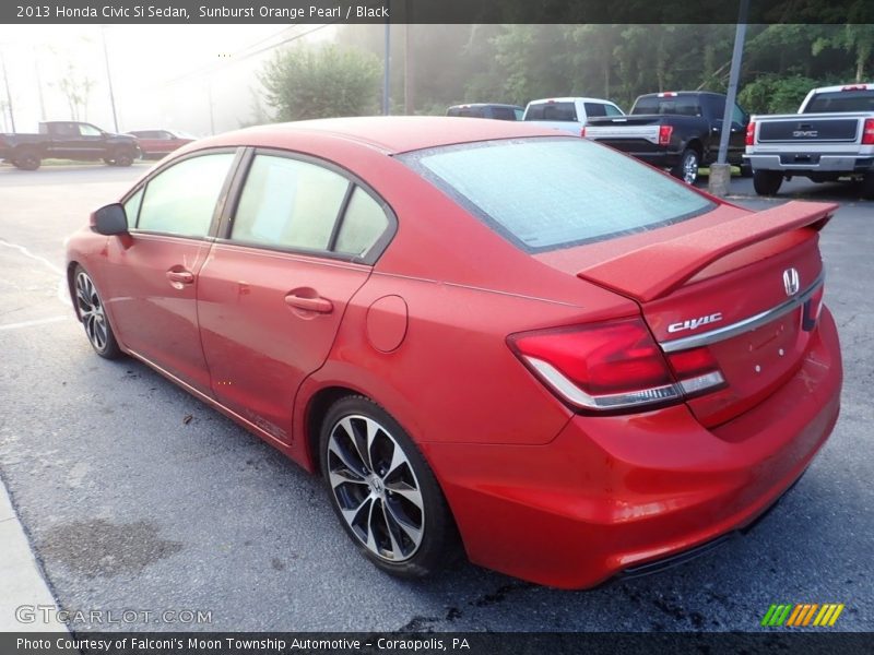 Sunburst Orange Pearl / Black 2013 Honda Civic Si Sedan