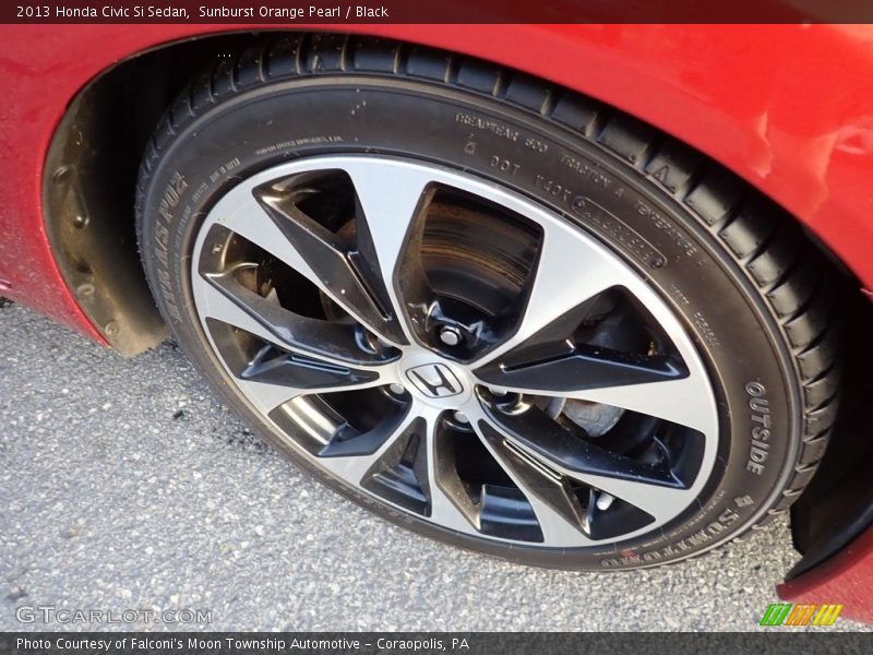 Sunburst Orange Pearl / Black 2013 Honda Civic Si Sedan
