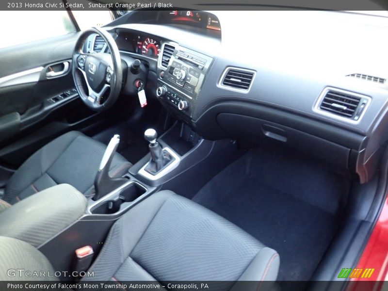 Sunburst Orange Pearl / Black 2013 Honda Civic Si Sedan