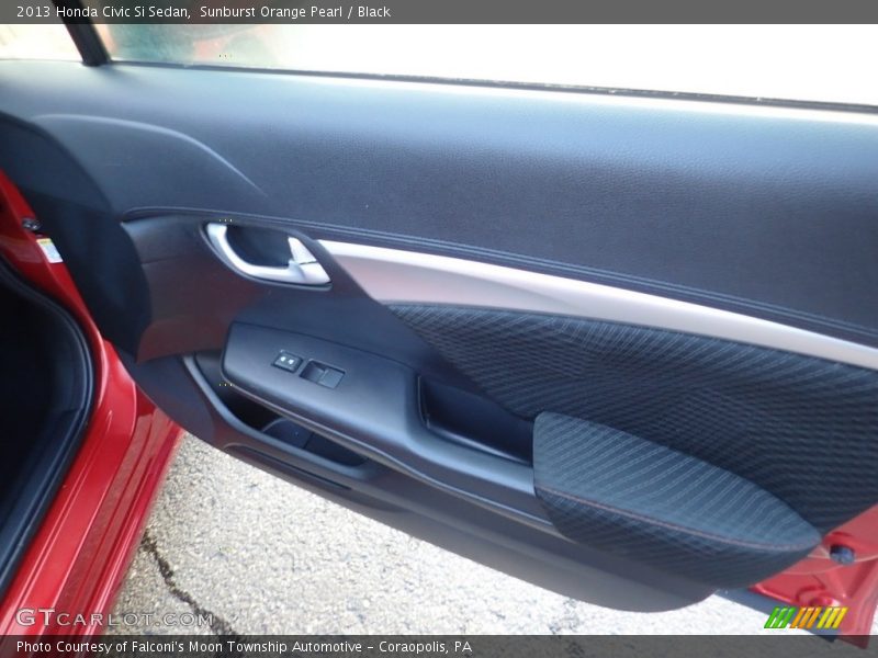 Sunburst Orange Pearl / Black 2013 Honda Civic Si Sedan