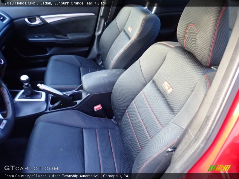 Sunburst Orange Pearl / Black 2013 Honda Civic Si Sedan