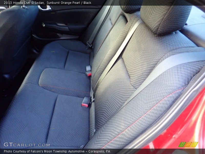 Sunburst Orange Pearl / Black 2013 Honda Civic Si Sedan