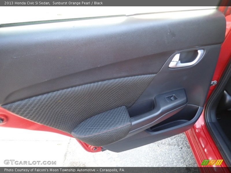 Sunburst Orange Pearl / Black 2013 Honda Civic Si Sedan