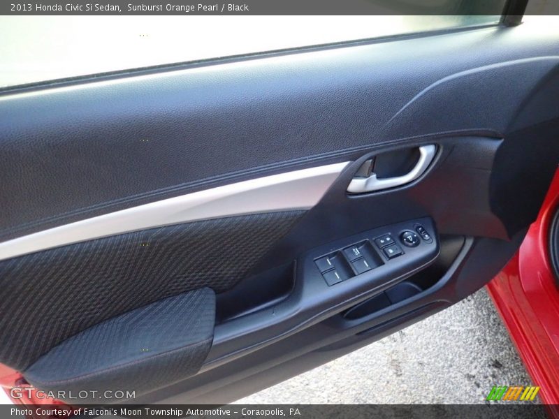 Sunburst Orange Pearl / Black 2013 Honda Civic Si Sedan