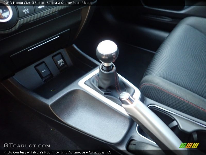 Sunburst Orange Pearl / Black 2013 Honda Civic Si Sedan