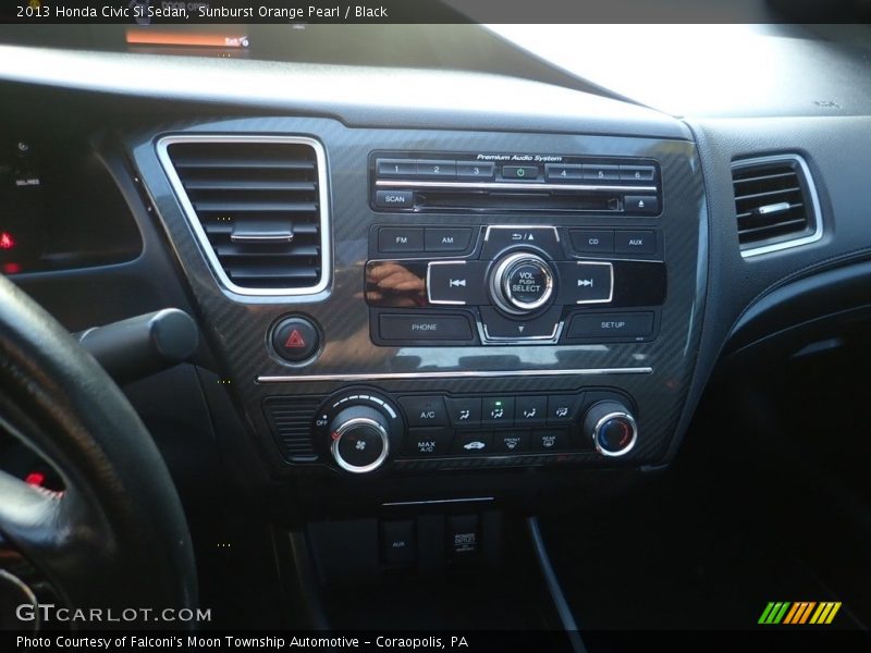 Sunburst Orange Pearl / Black 2013 Honda Civic Si Sedan