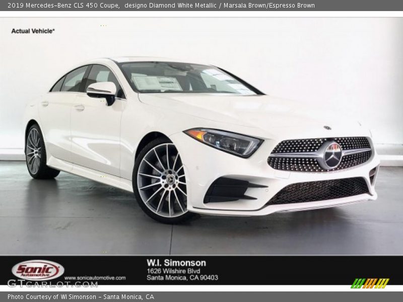designo Diamond White Metallic / Marsala Brown/Espresso Brown 2019 Mercedes-Benz CLS 450 Coupe
