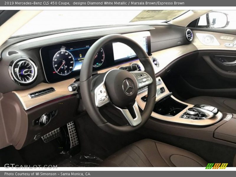 designo Diamond White Metallic / Marsala Brown/Espresso Brown 2019 Mercedes-Benz CLS 450 Coupe