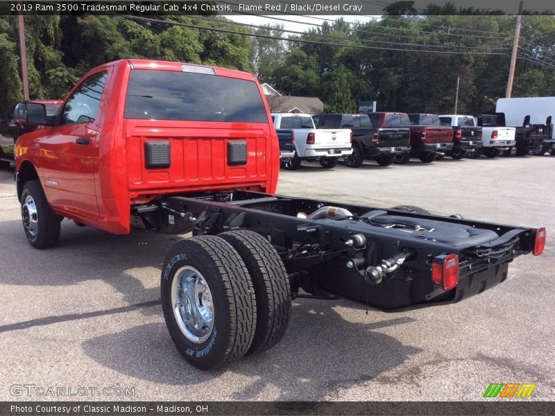 Flame Red / Black/Diesel Gray 2019 Ram 3500 Tradesman Regular Cab 4x4 Chassis
