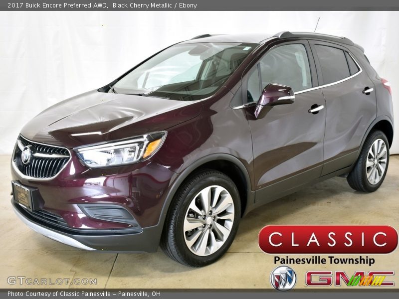 Black Cherry Metallic / Ebony 2017 Buick Encore Preferred AWD