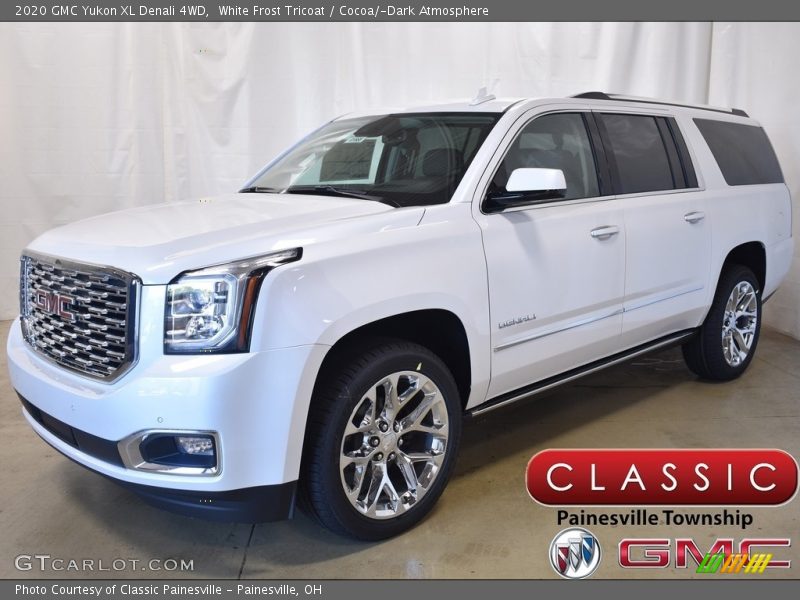 White Frost Tricoat / Cocoa/­Dark Atmosphere 2020 GMC Yukon XL Denali 4WD