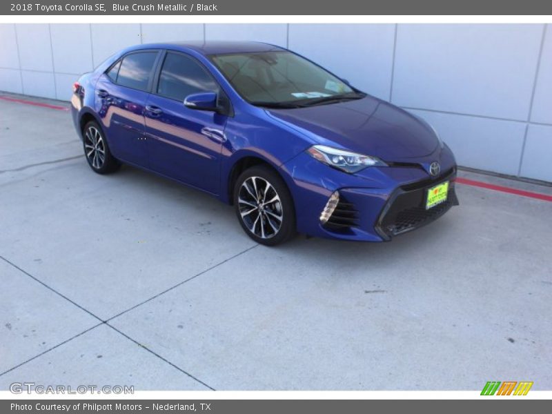 Blue Crush Metallic / Black 2018 Toyota Corolla SE