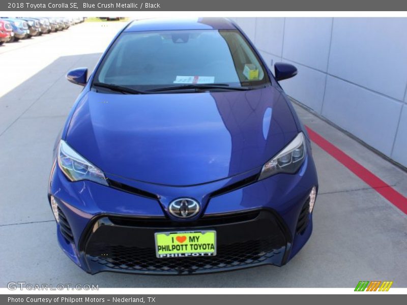 Blue Crush Metallic / Black 2018 Toyota Corolla SE