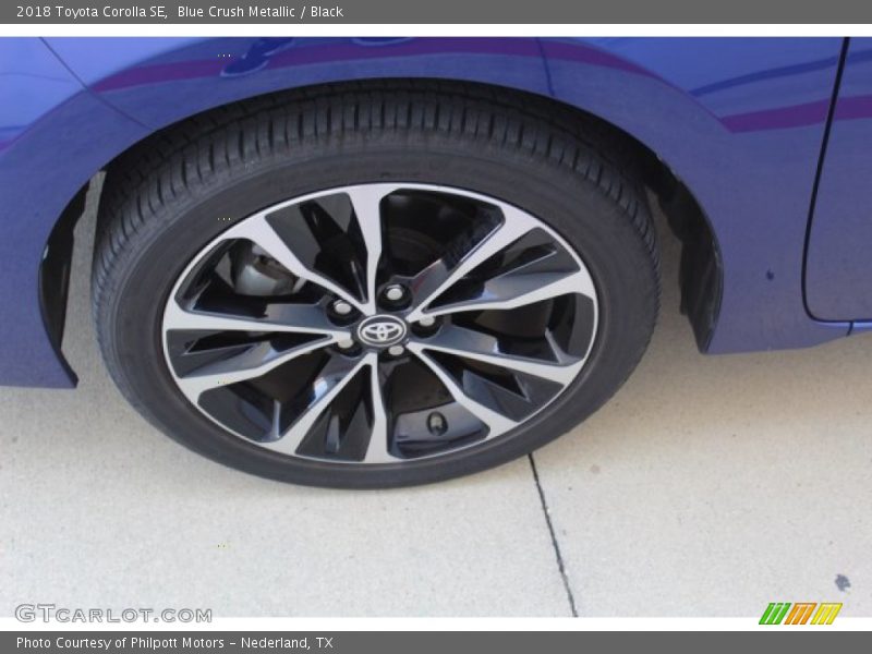 Blue Crush Metallic / Black 2018 Toyota Corolla SE