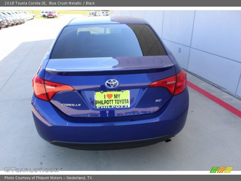 Blue Crush Metallic / Black 2018 Toyota Corolla SE