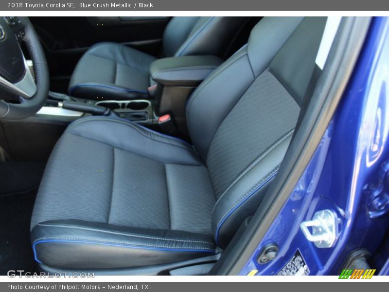 Blue Crush Metallic / Black 2018 Toyota Corolla SE