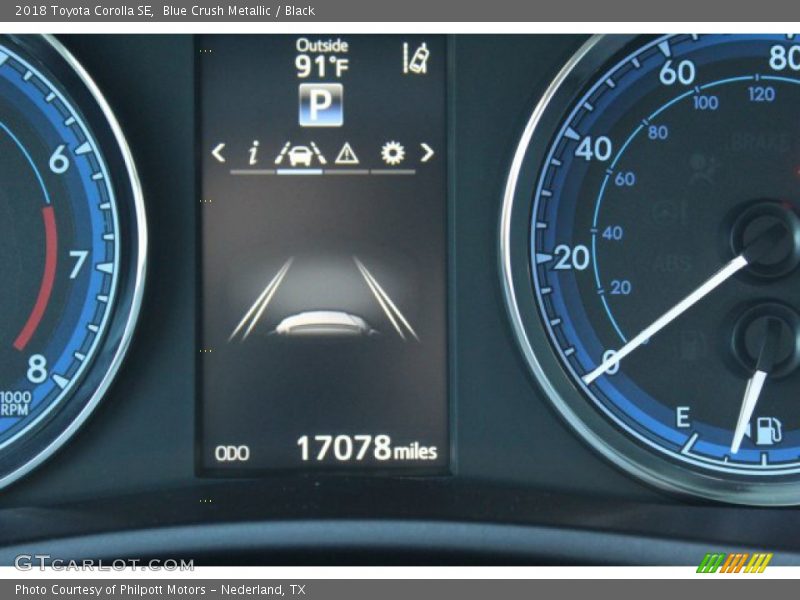 Blue Crush Metallic / Black 2018 Toyota Corolla SE