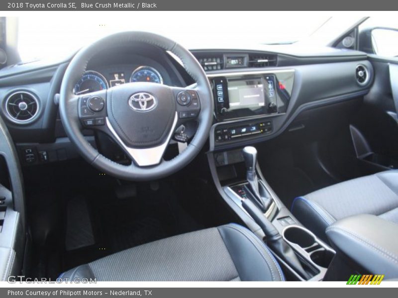 Blue Crush Metallic / Black 2018 Toyota Corolla SE