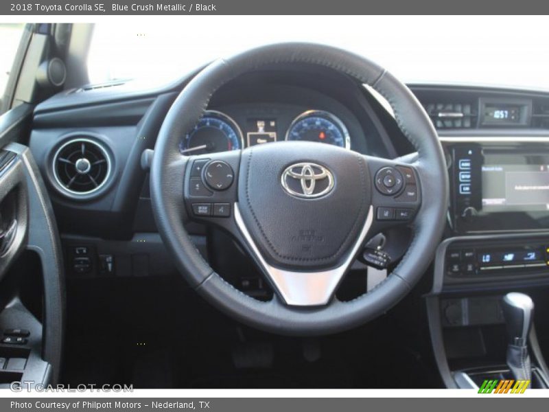 Blue Crush Metallic / Black 2018 Toyota Corolla SE