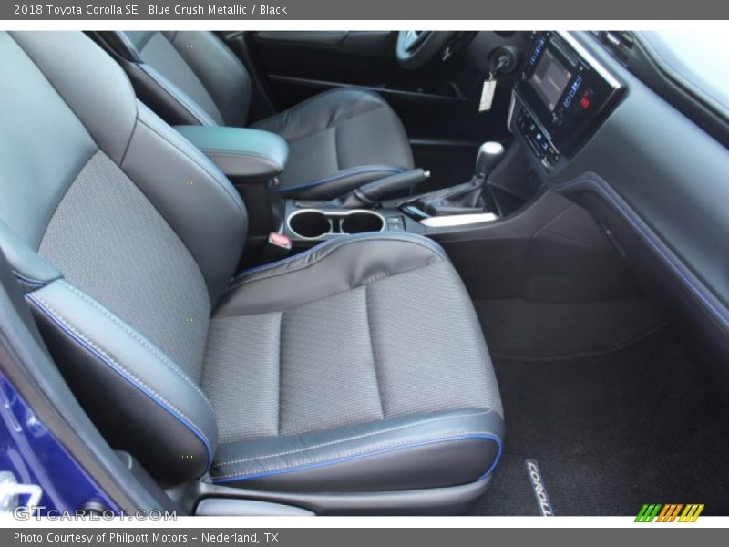 Blue Crush Metallic / Black 2018 Toyota Corolla SE