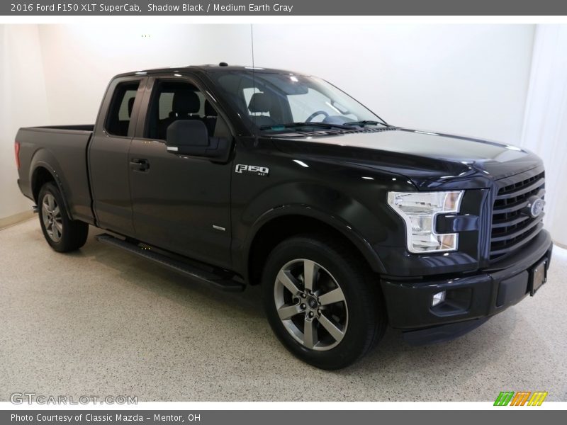 Shadow Black / Medium Earth Gray 2016 Ford F150 XLT SuperCab