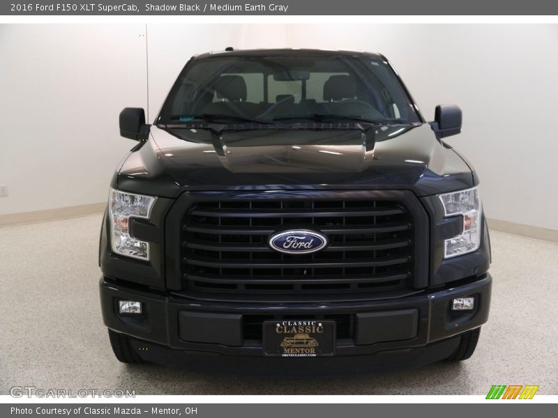 Shadow Black / Medium Earth Gray 2016 Ford F150 XLT SuperCab