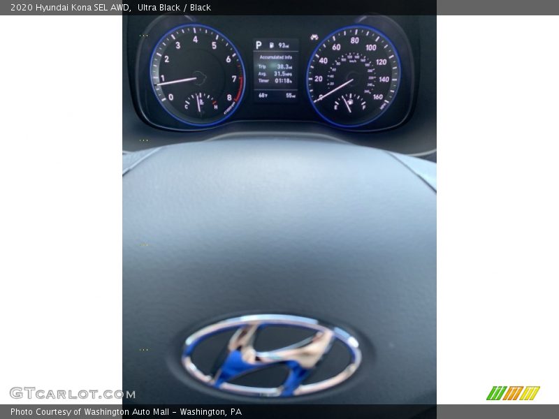Ultra Black / Black 2020 Hyundai Kona SEL AWD