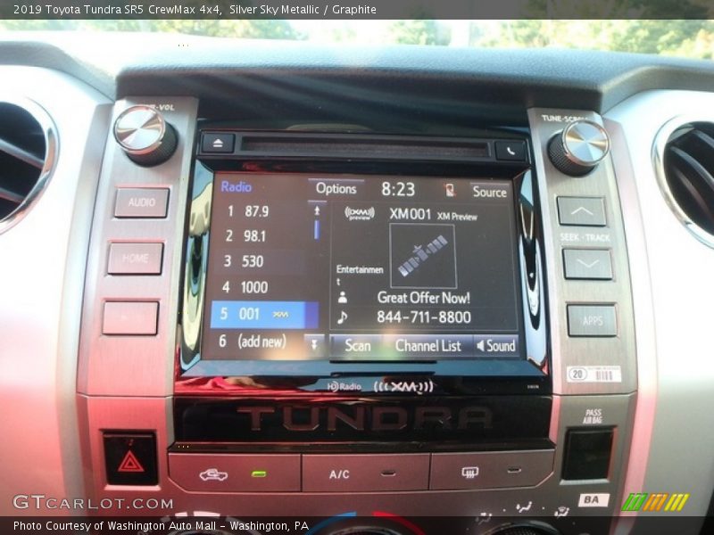 Silver Sky Metallic / Graphite 2019 Toyota Tundra SR5 CrewMax 4x4