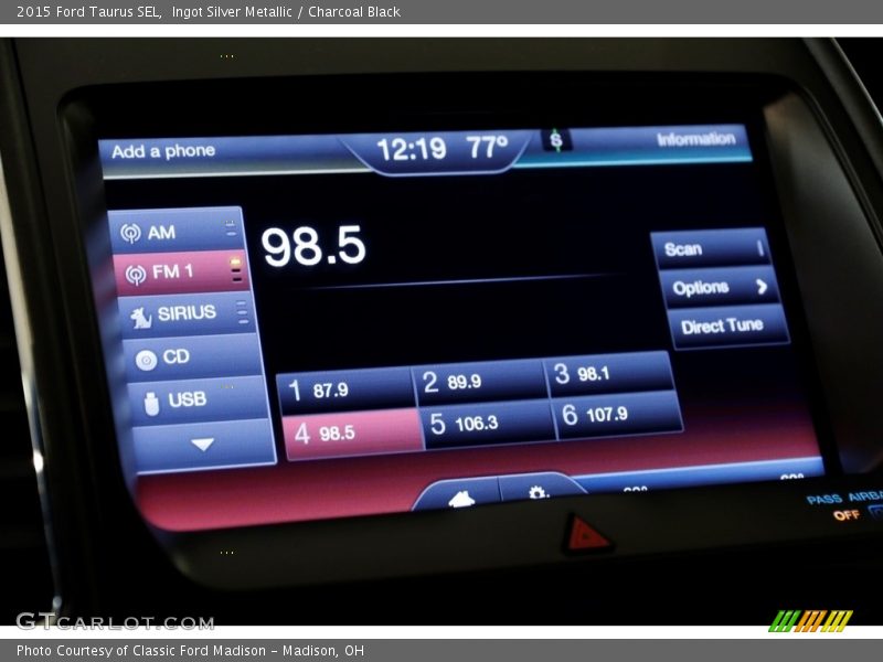 Ingot Silver Metallic / Charcoal Black 2015 Ford Taurus SEL