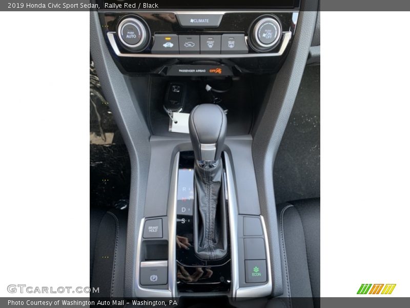 Rallye Red / Black 2019 Honda Civic Sport Sedan