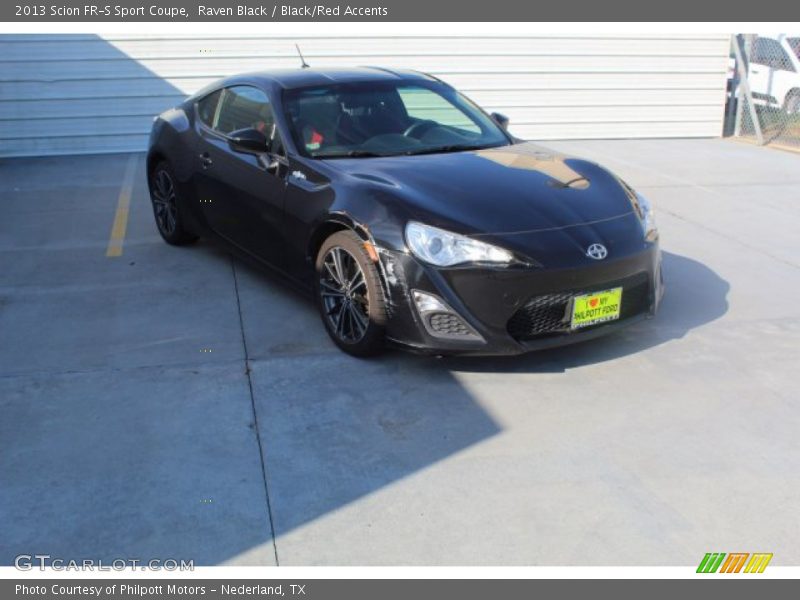 Raven Black / Black/Red Accents 2013 Scion FR-S Sport Coupe