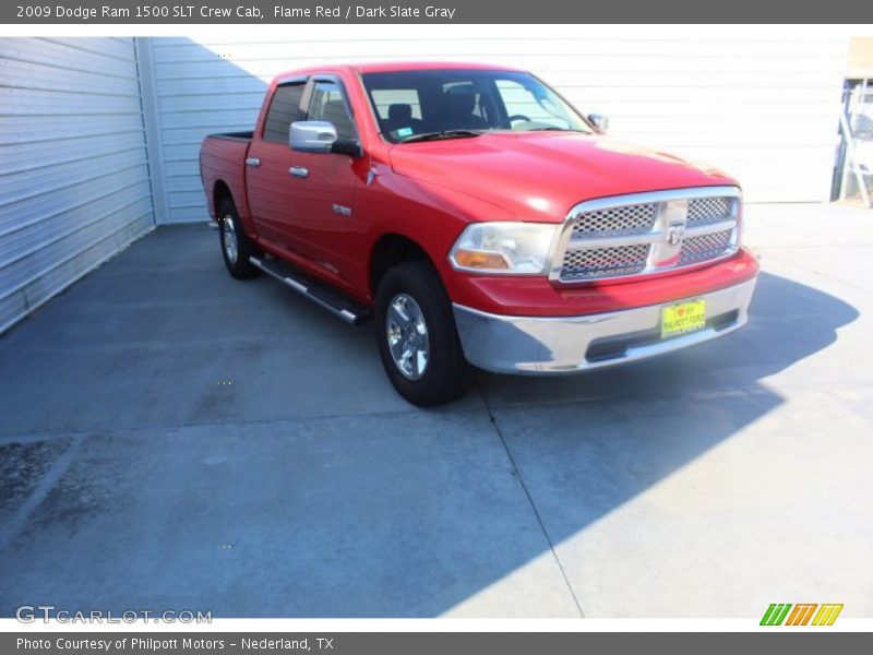 Flame Red / Dark Slate Gray 2009 Dodge Ram 1500 SLT Crew Cab