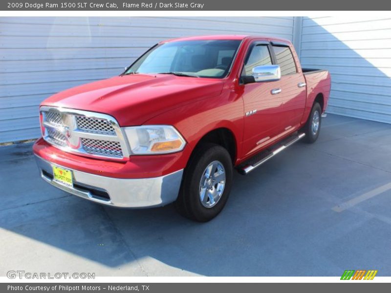 Flame Red / Dark Slate Gray 2009 Dodge Ram 1500 SLT Crew Cab
