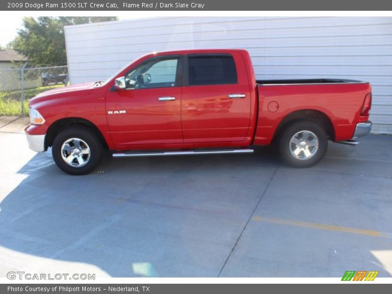 Flame Red / Dark Slate Gray 2009 Dodge Ram 1500 SLT Crew Cab
