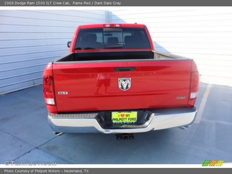 Flame Red / Dark Slate Gray 2009 Dodge Ram 1500 SLT Crew Cab