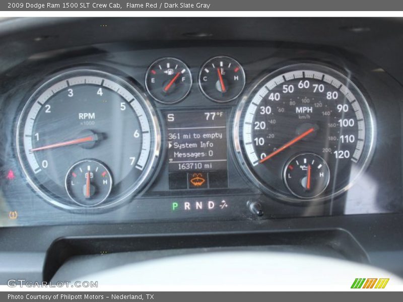 Flame Red / Dark Slate Gray 2009 Dodge Ram 1500 SLT Crew Cab