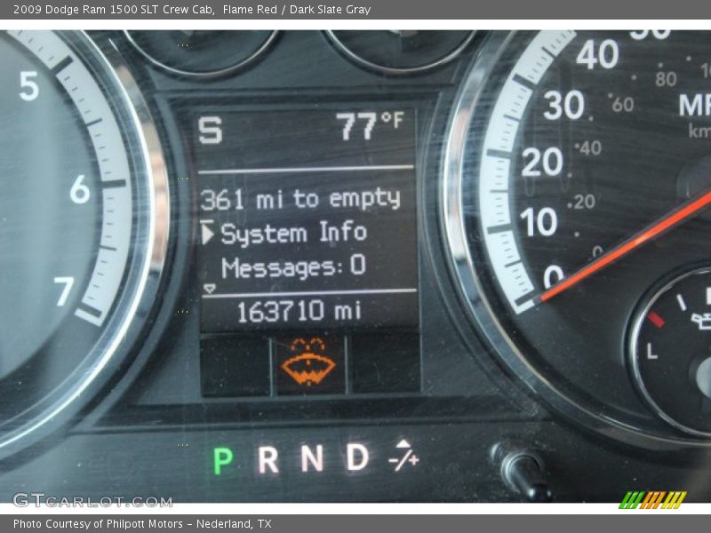 Flame Red / Dark Slate Gray 2009 Dodge Ram 1500 SLT Crew Cab