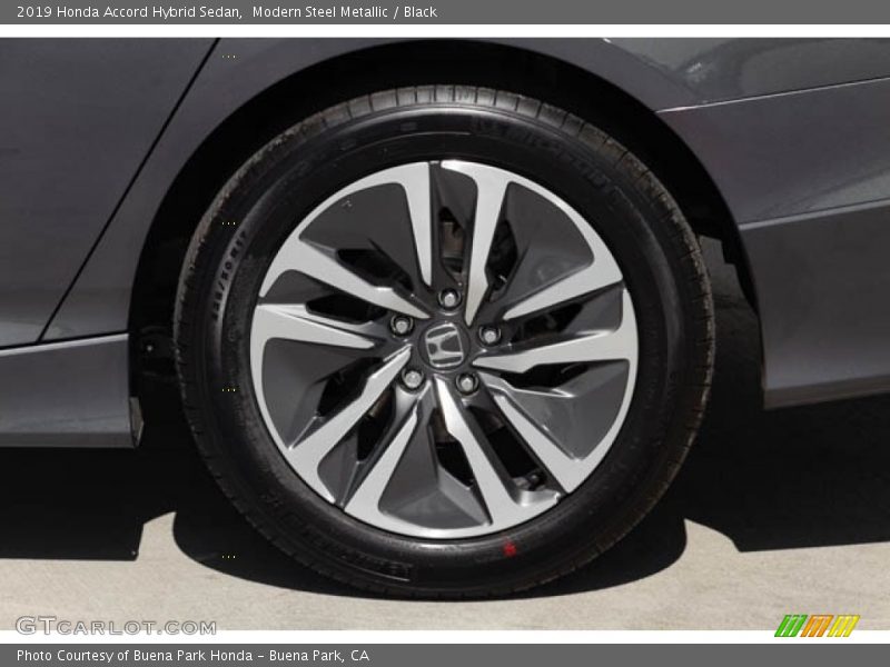 Modern Steel Metallic / Black 2019 Honda Accord Hybrid Sedan