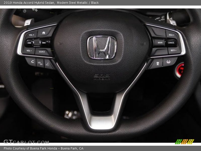 Modern Steel Metallic / Black 2019 Honda Accord Hybrid Sedan