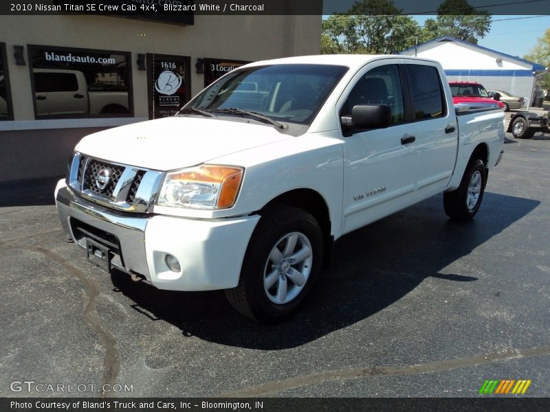 Blizzard White / Charcoal 2010 Nissan Titan SE Crew Cab 4x4