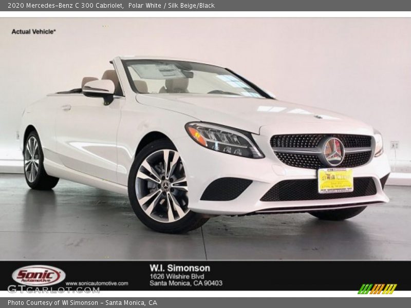 Polar White / Silk Beige/Black 2020 Mercedes-Benz C 300 Cabriolet