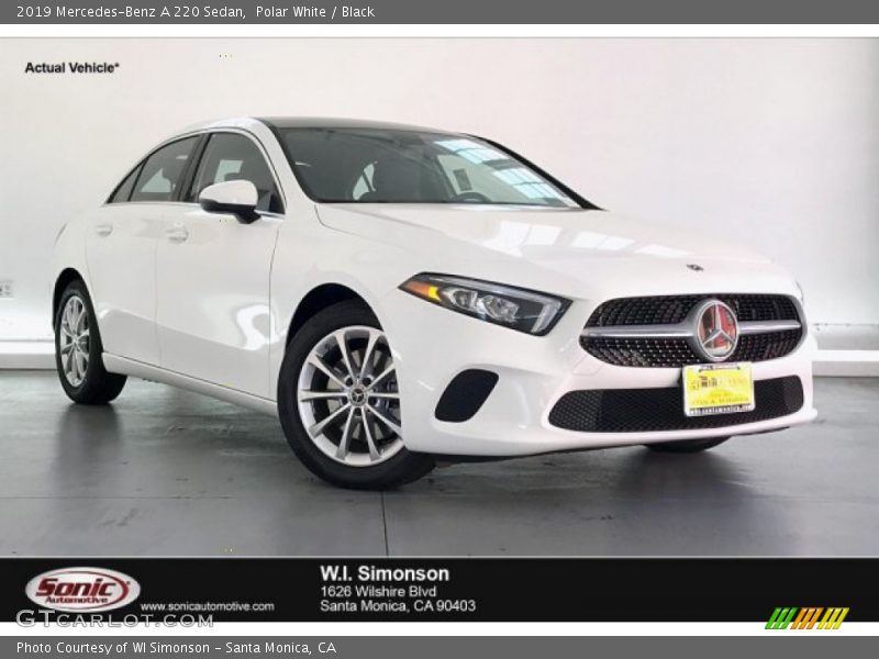 Polar White / Black 2019 Mercedes-Benz A 220 Sedan