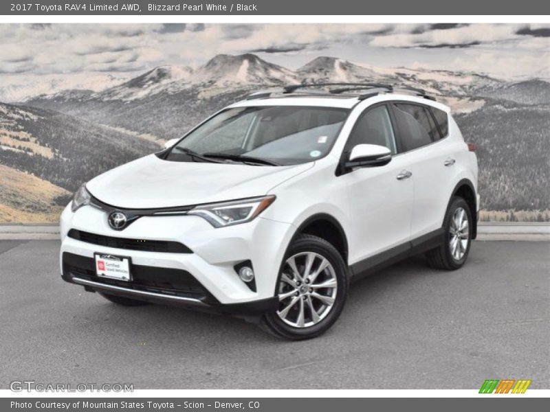 Blizzard Pearl White / Black 2017 Toyota RAV4 Limited AWD