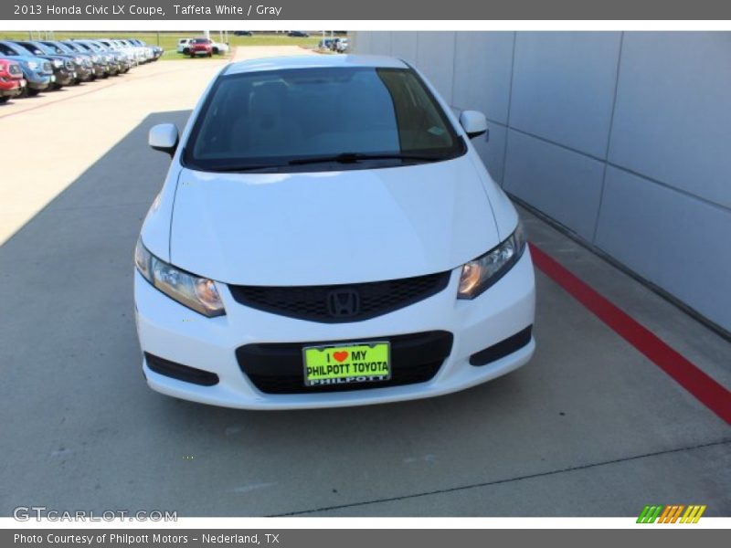 Taffeta White / Gray 2013 Honda Civic LX Coupe